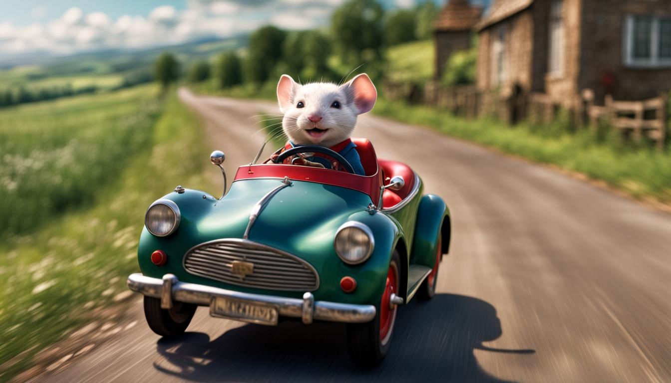 Mouse driving a car  by @Zergs