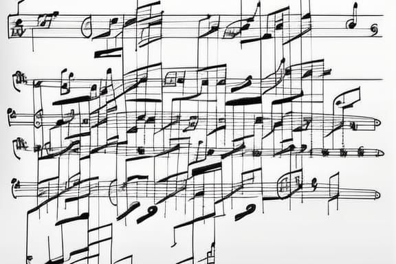 a black and white photo of musical notes, music notes, sheet...