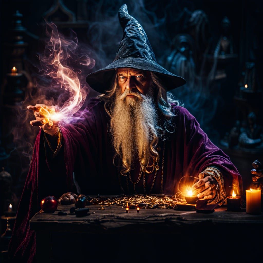 The Mysterious Wizard   by @Riangwalee