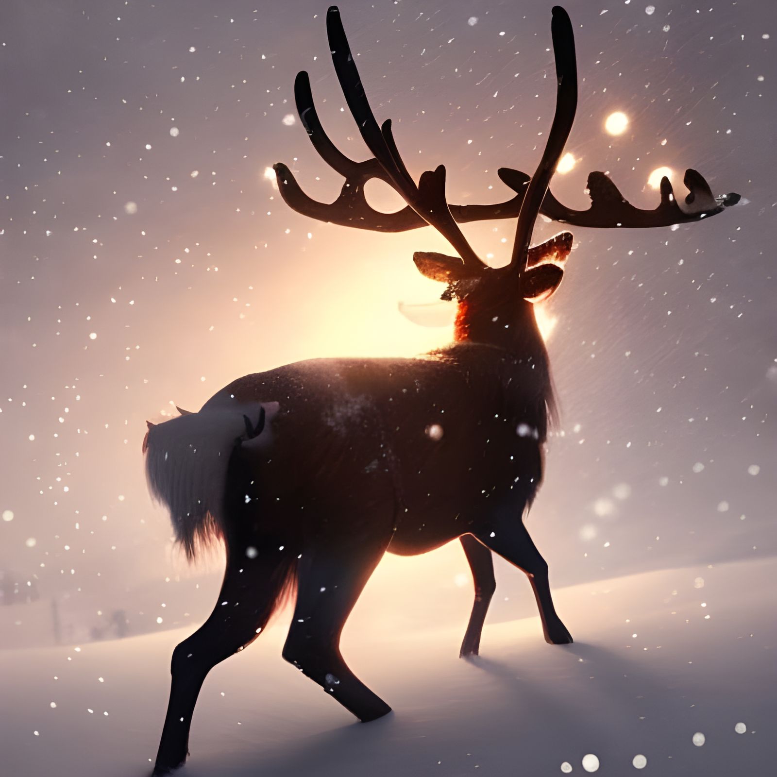 Winter reindeer  false