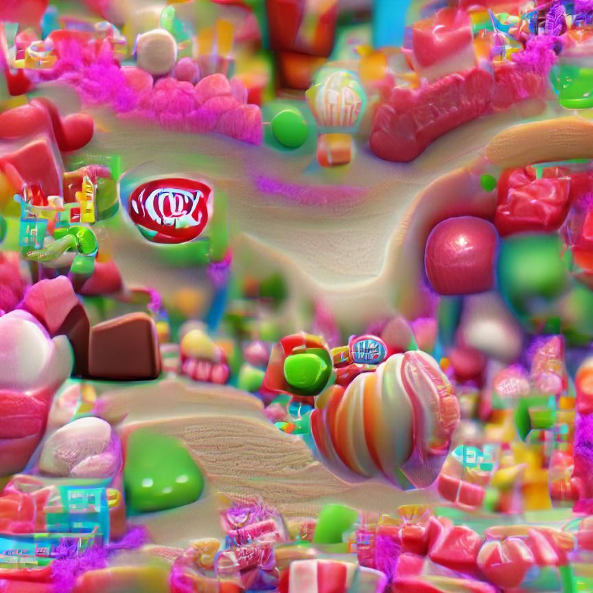A candy world 8K 3D 8k resolution