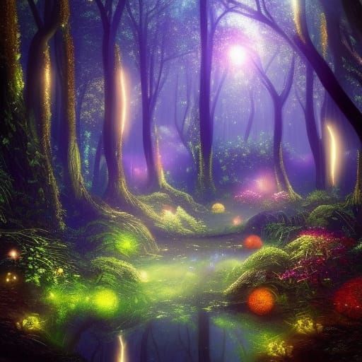 Magical forest - AI Generated Artwork - NightCafe Creator