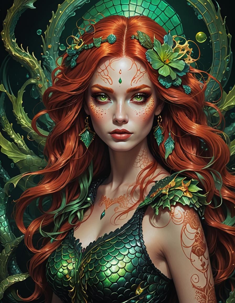 Mermaid (Brave), Red On Green #1