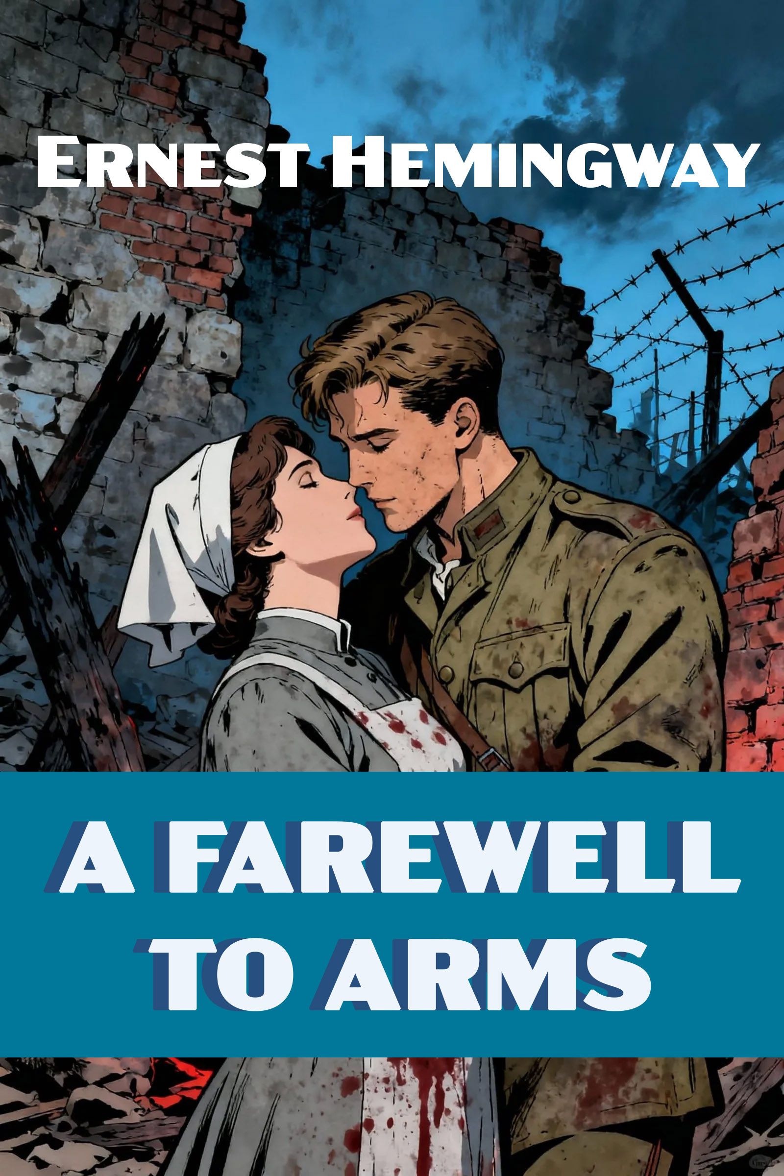 Book Cover Illustration for A FAREWELL TO ARMS