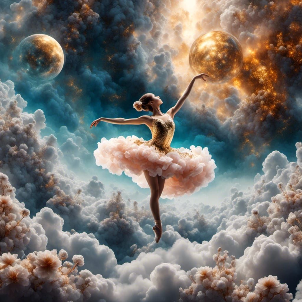Cosmic clouds ballerina