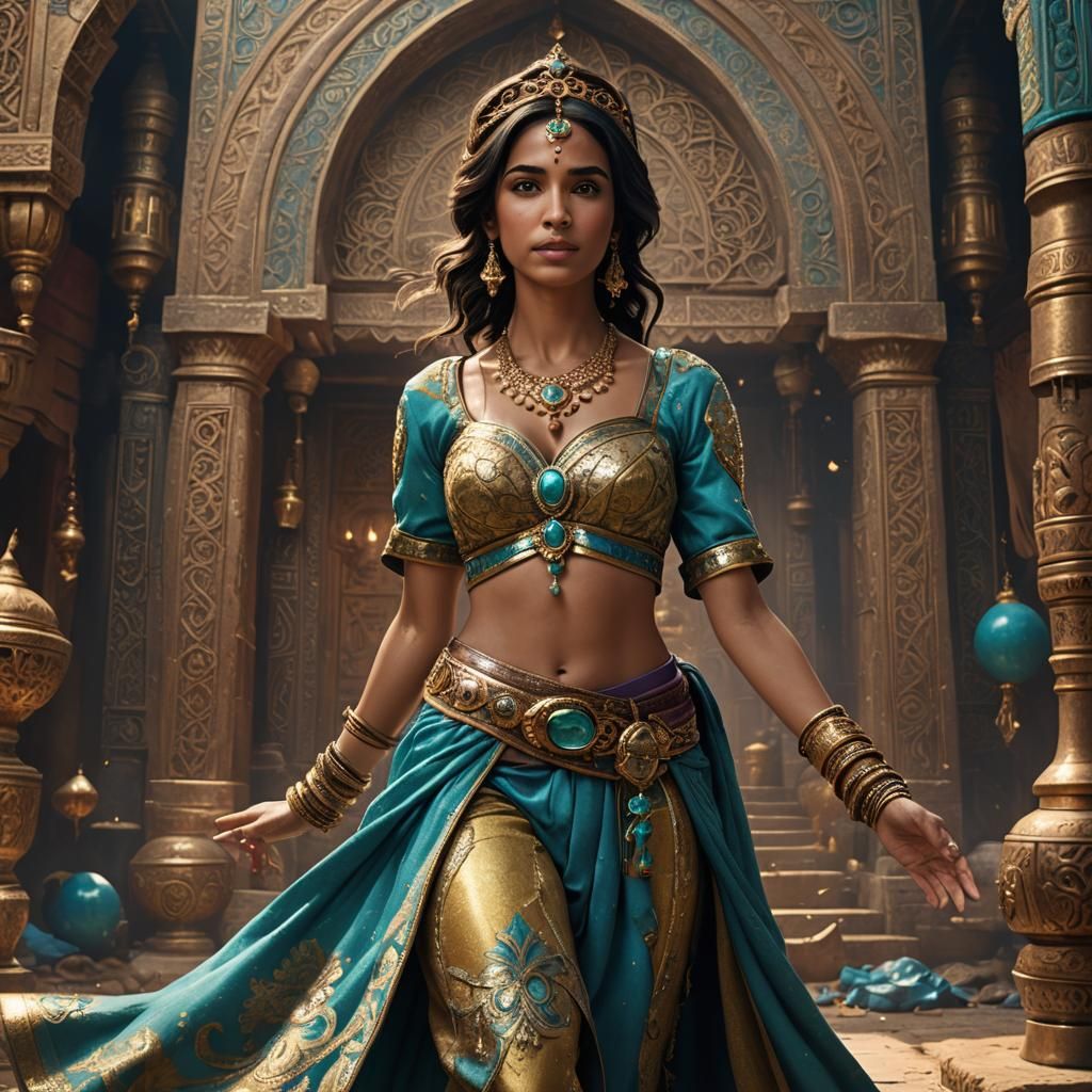 Naomi Scott as Princess Jasmine - AI Generated Artwork - NightCafe Creator