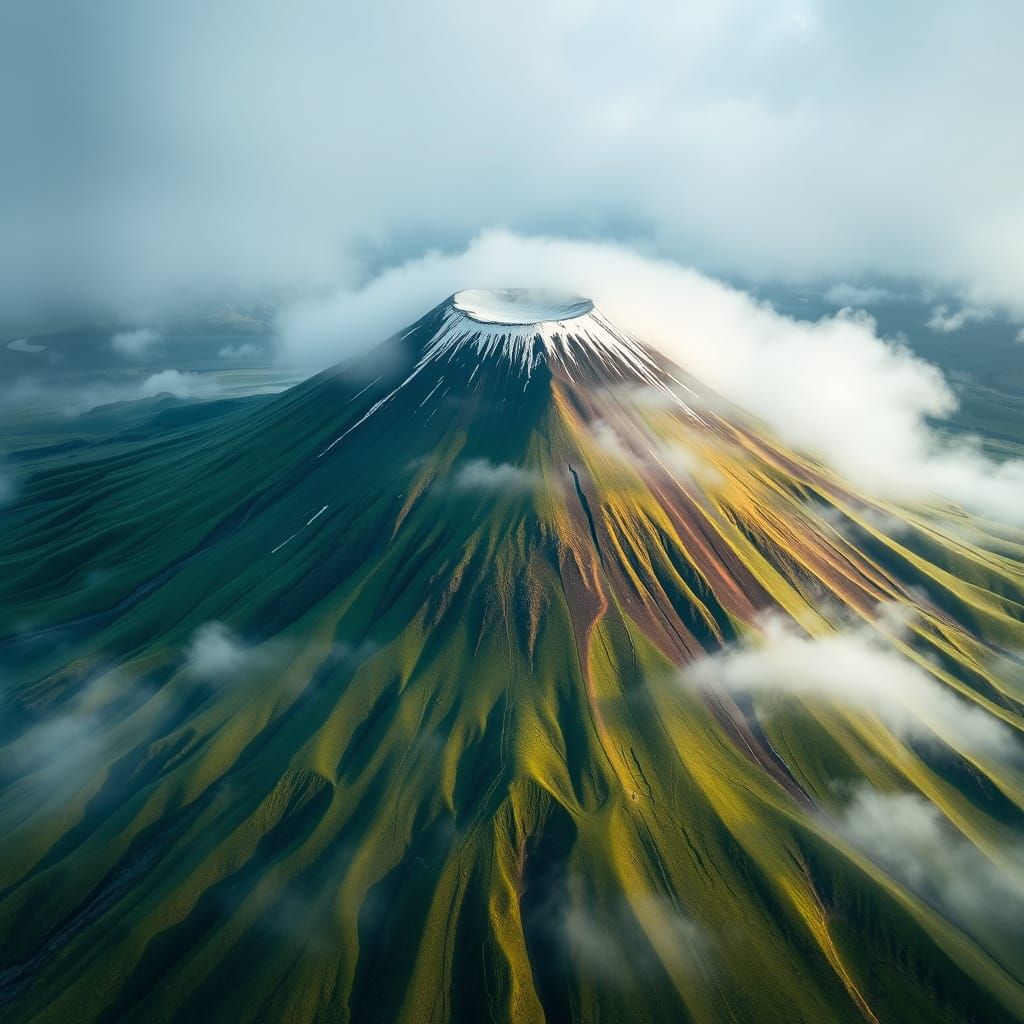 Majestic Maelifell Volcano Iceland Landscape in Dramatic Cin...