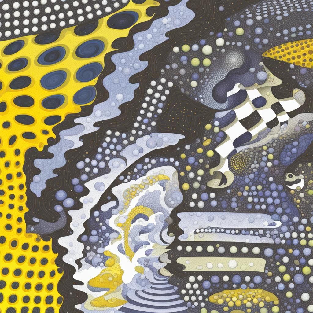 A visual psychedelic image from the minute Planck-scale wher...