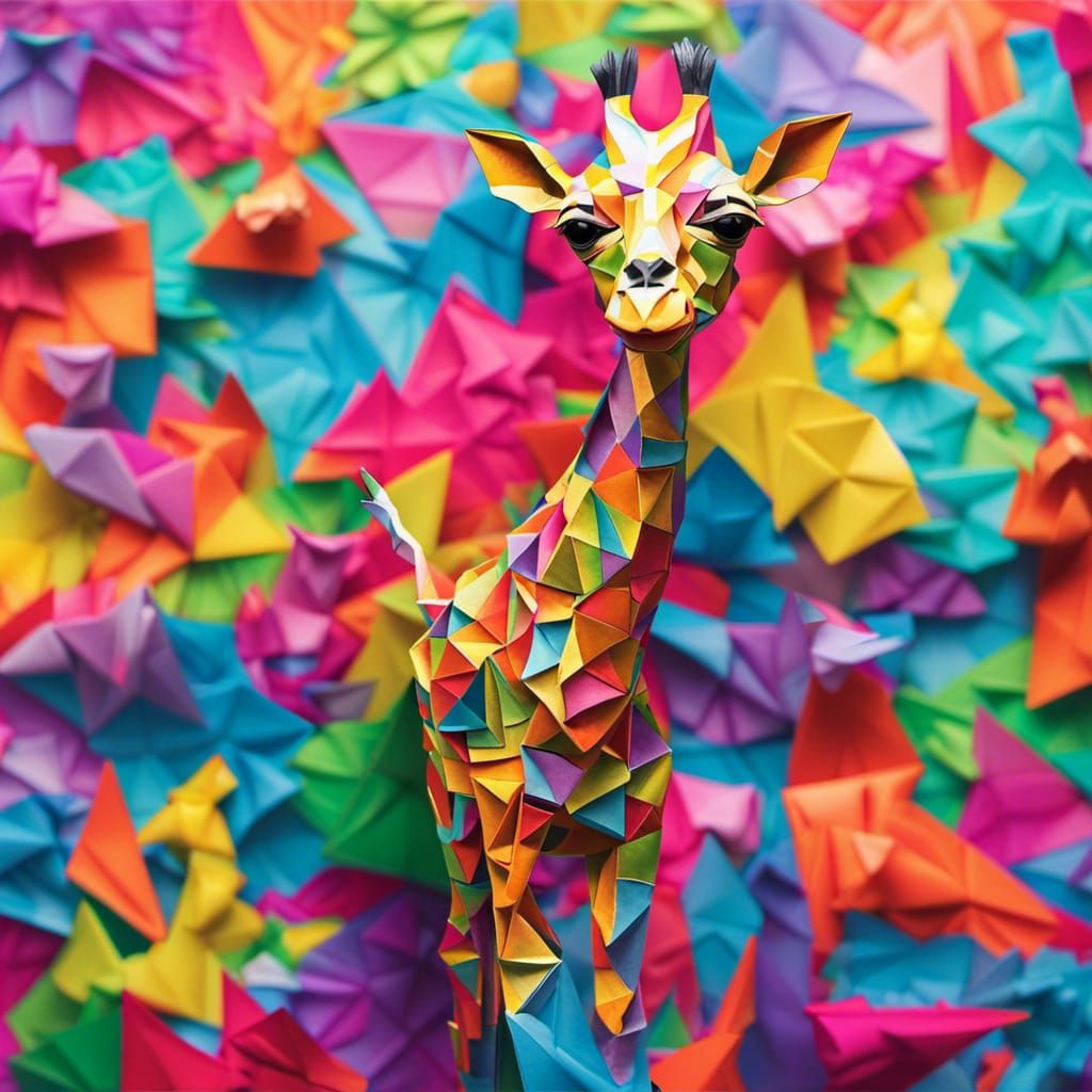 Colorful Giraffe - AI Generated Artwork - NightCafe Creator