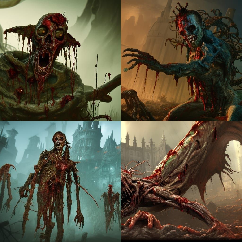 rotting zombie body in spawn