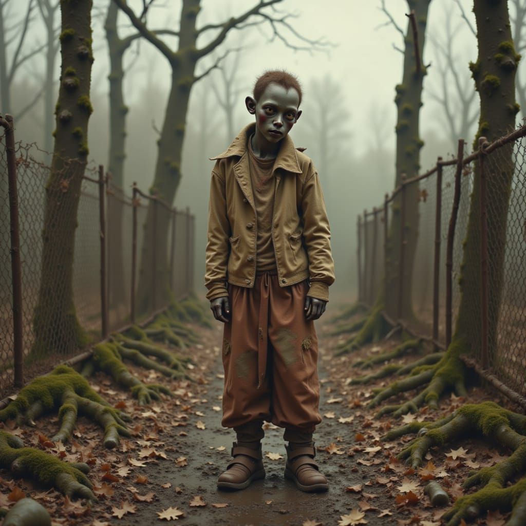 children in the style of <lora:zombiefy:1.5> , play in a playground