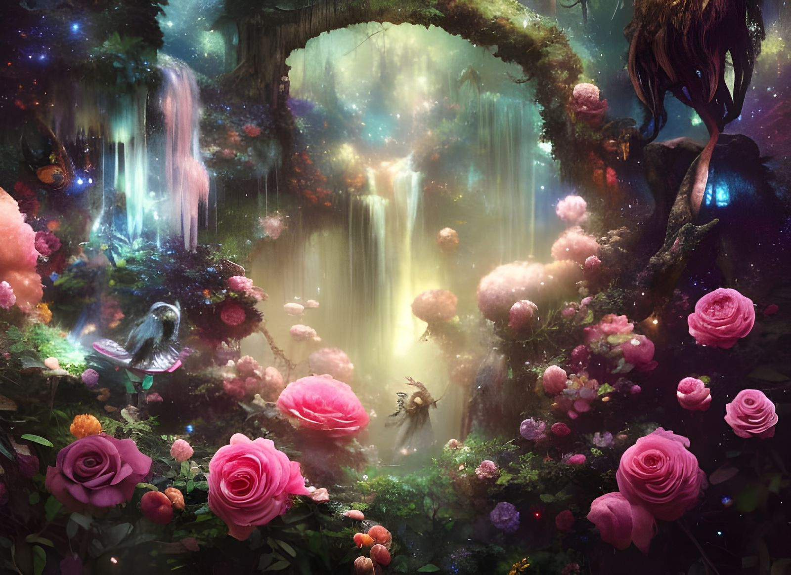Magic Forest of Roses  by @undefined
