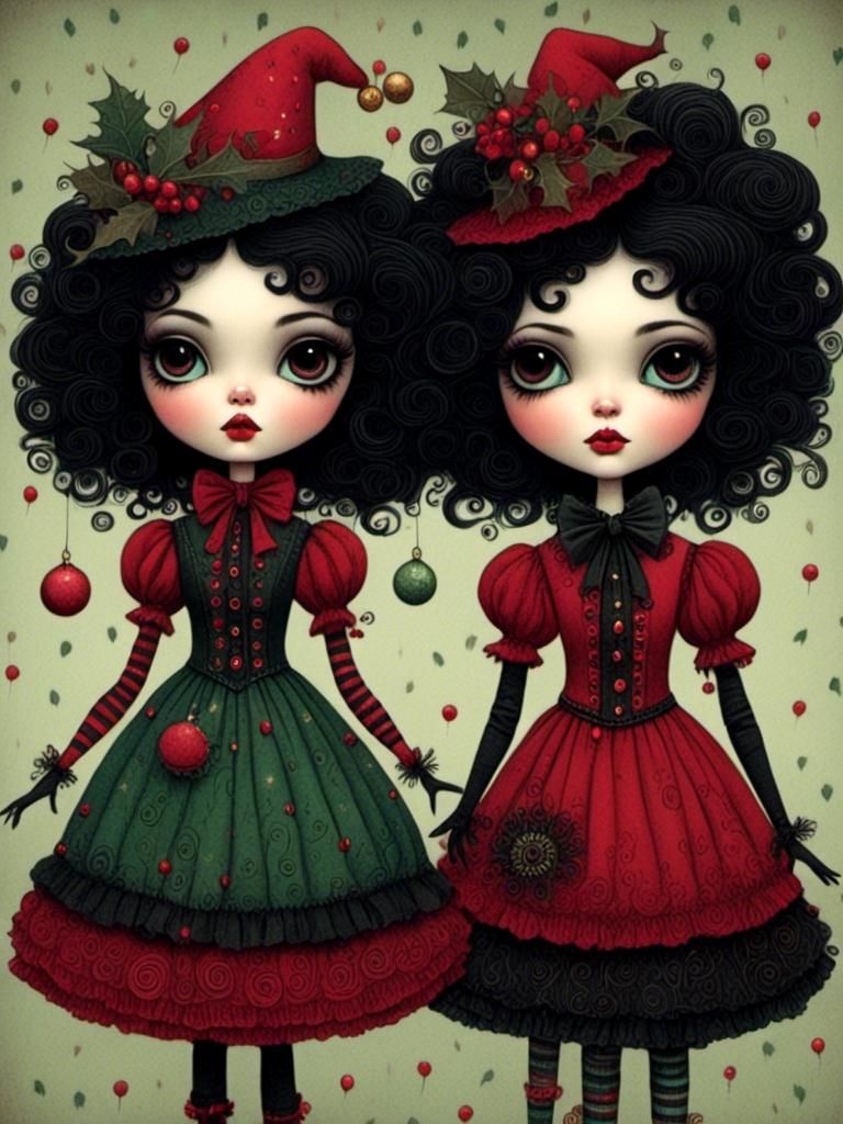Christmas dolls