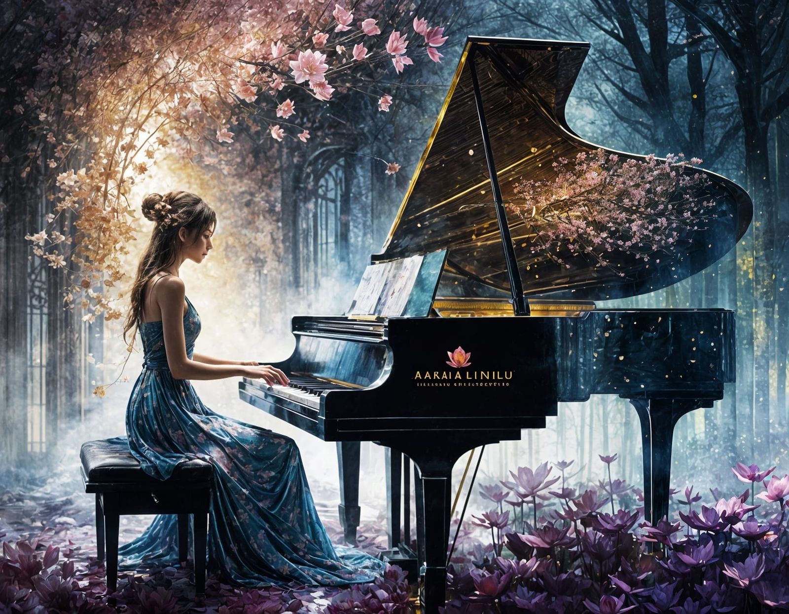 Playing Piano  by @AhriAnni