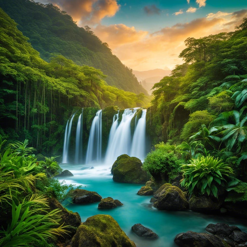 tropical waterfall 3