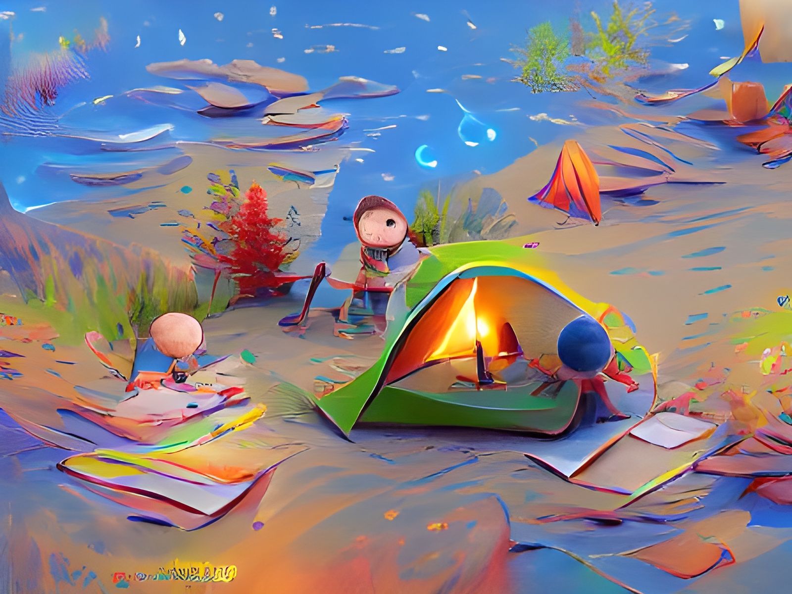 Camping with the boyfriend at the lake 8K 3D 8k resolution f...