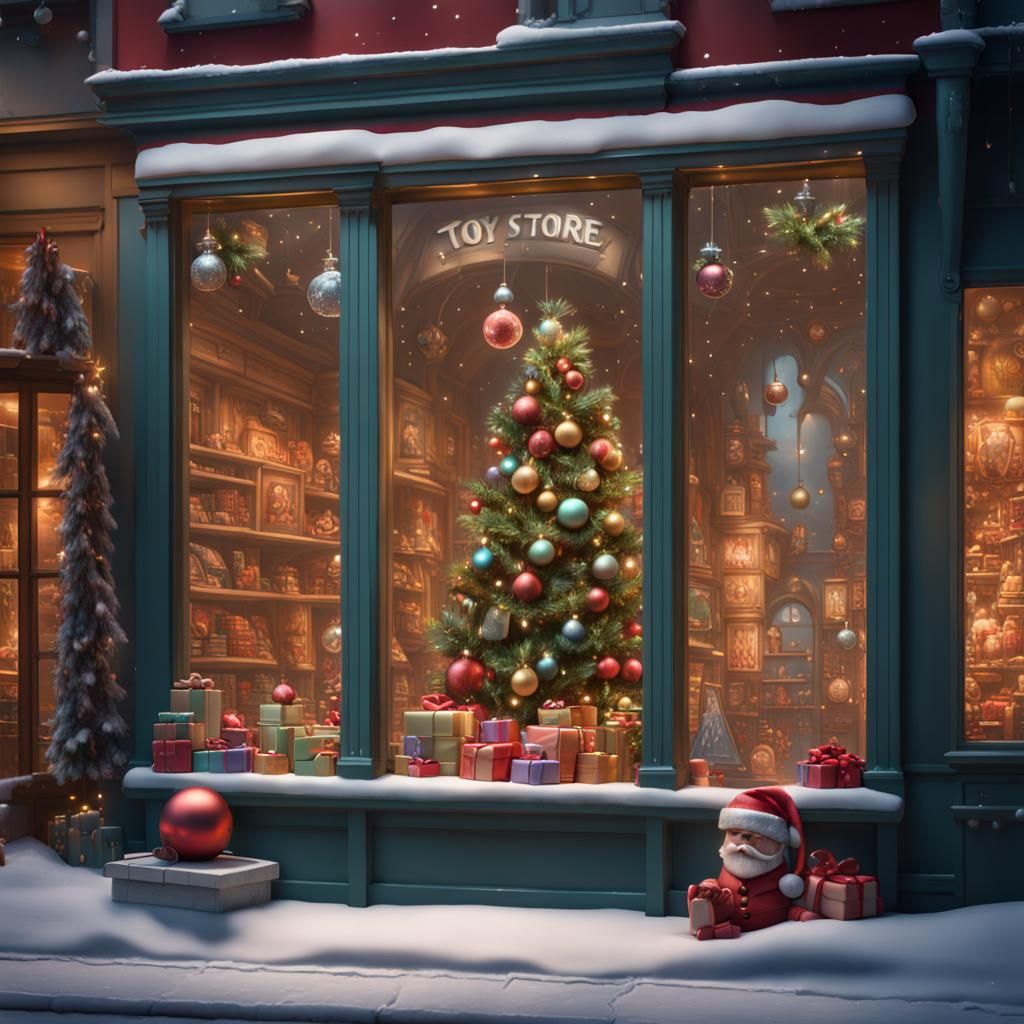 Toy store window display for Christmas  by @Sunny