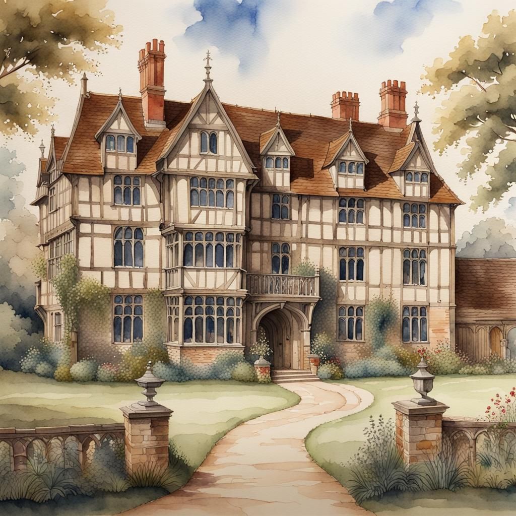 stunning intricately detailed watercolour of a beautiful 130...