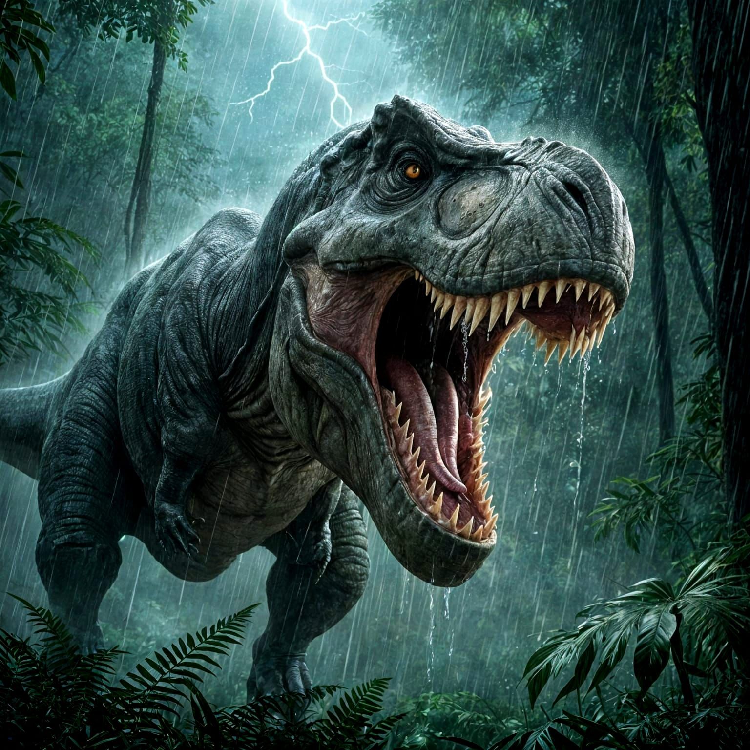 Jurassic Apex Battling the Rain  by @Joe