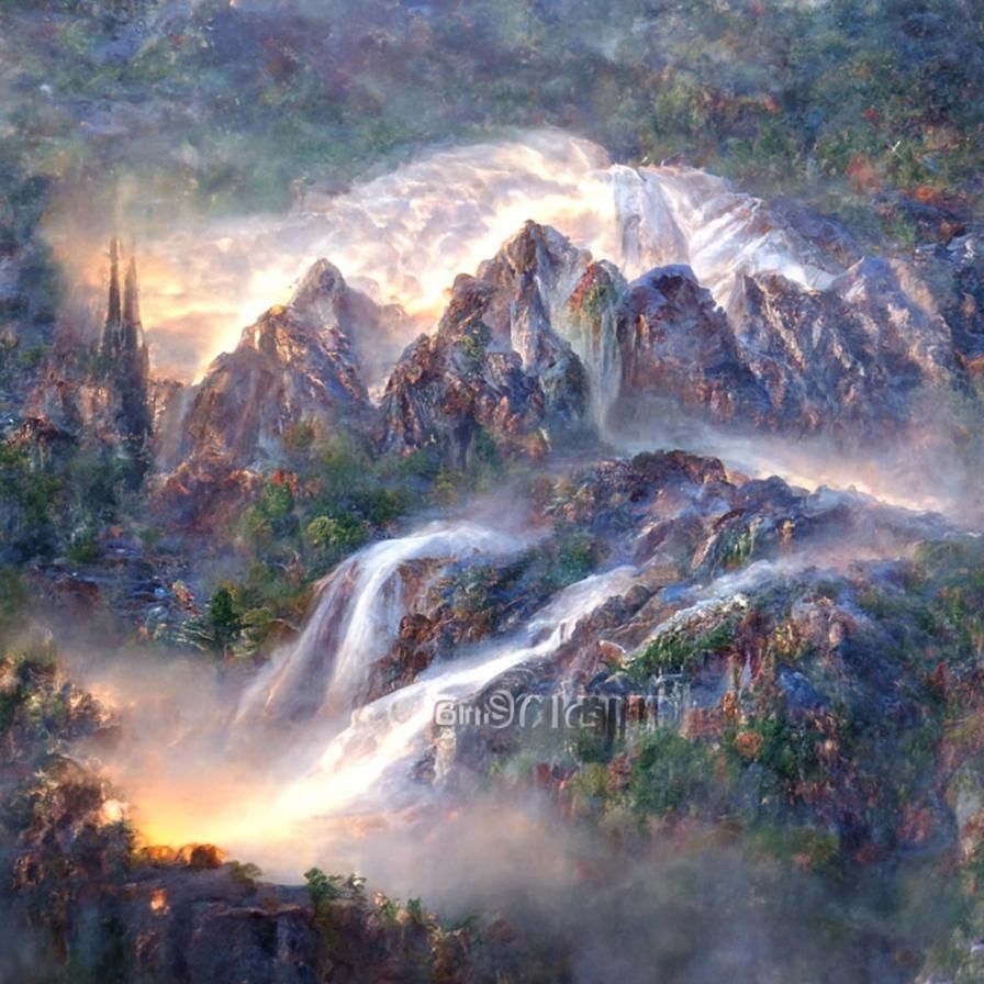 Sunrise over the mountains during civil twilight hyperdetail...