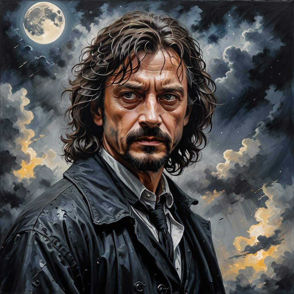 Portrait of Sirius Black, Three-dimensional oil painting on ...