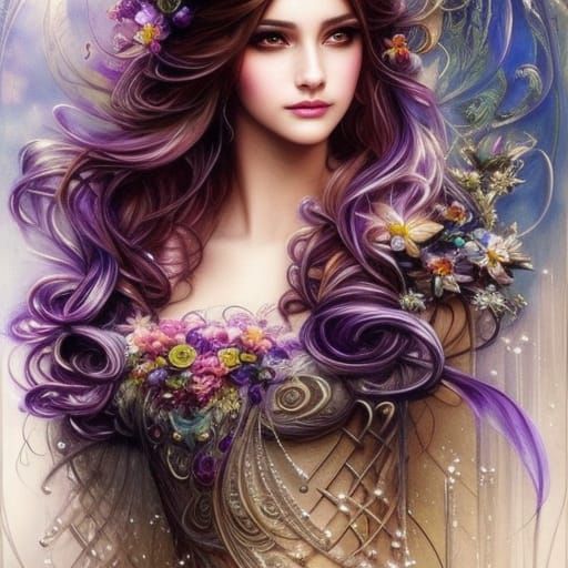 Queens of Flowers AI Generated Artwork NightCafe Creator