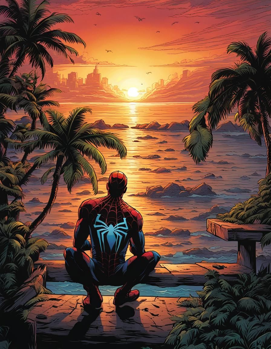 Spidey holidays   by @undefined