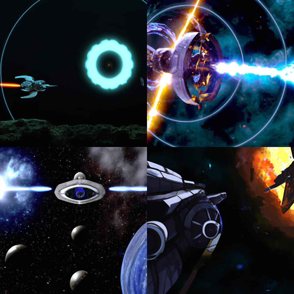 create a spaceship near to the blackhole.