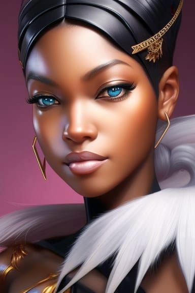 Ebony Girl - AI Generated Artwork - NightCafe Creator