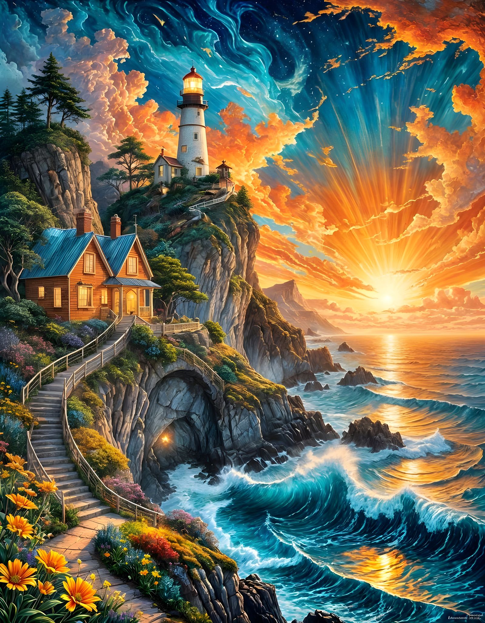 Coastal home  by @Tiny Pearl Cat