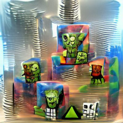 Zombie Aliens Picasso Cubes