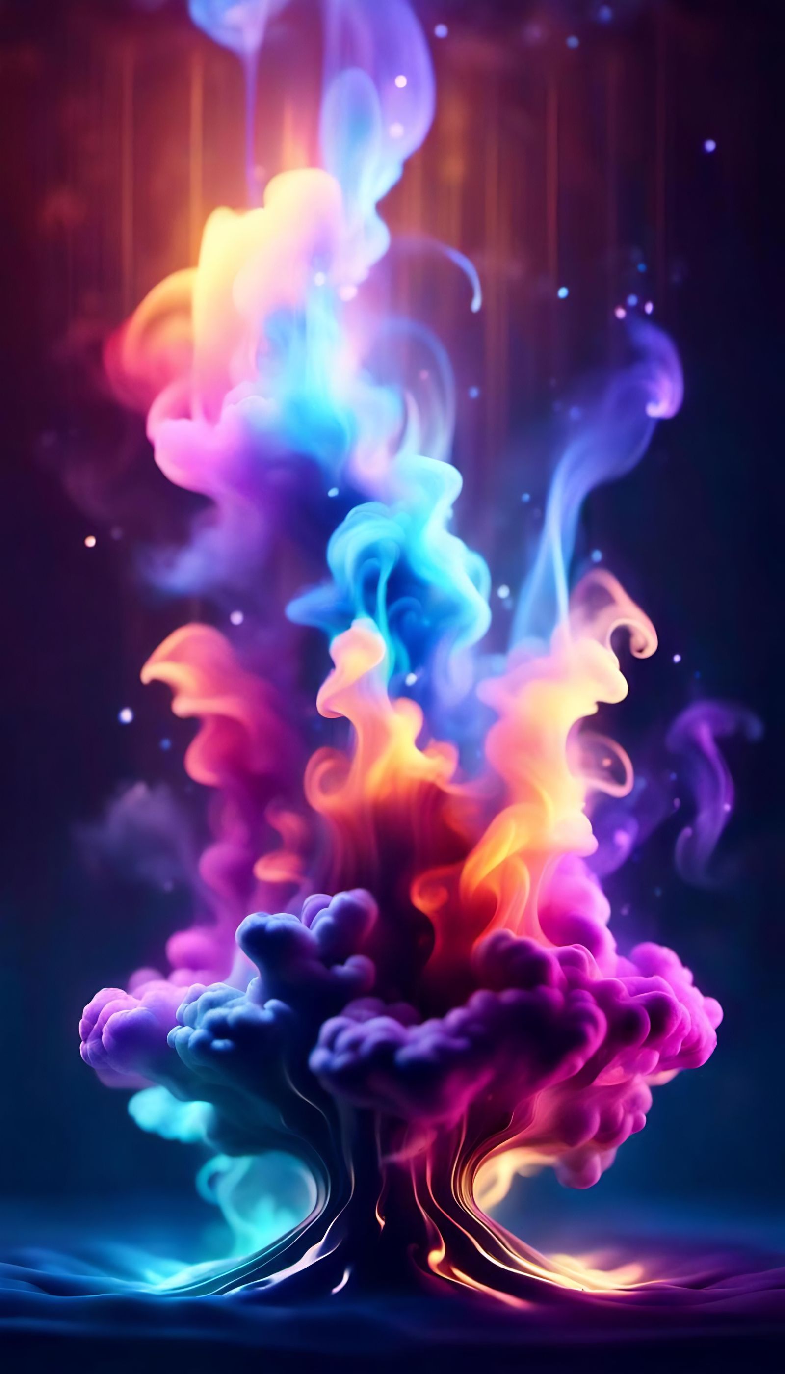 Enchanted smoke rreflection Magic light flow Cosmic prism 3D ethereal ...