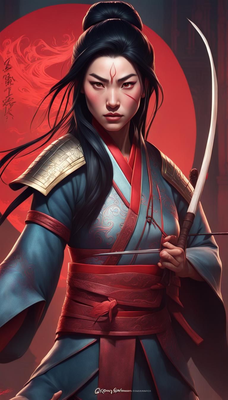 Mulan As A Hun Warrior - Ai Generated Artwork - Nightcafe Creator