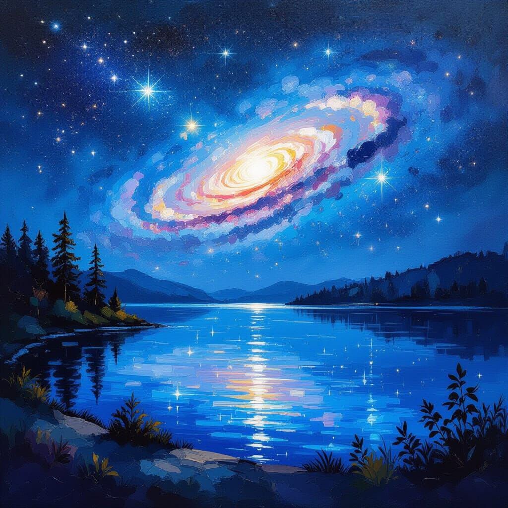 Starry lake
