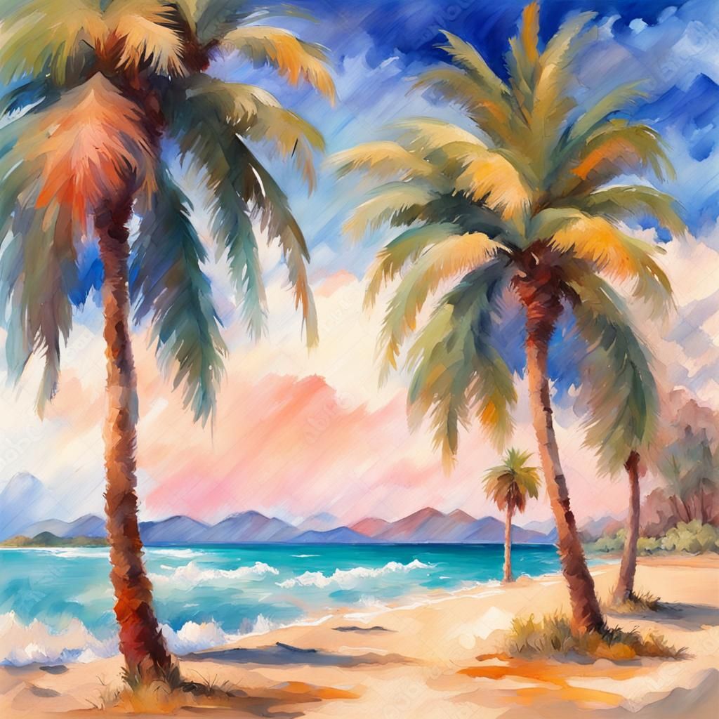 palm trees on the beach