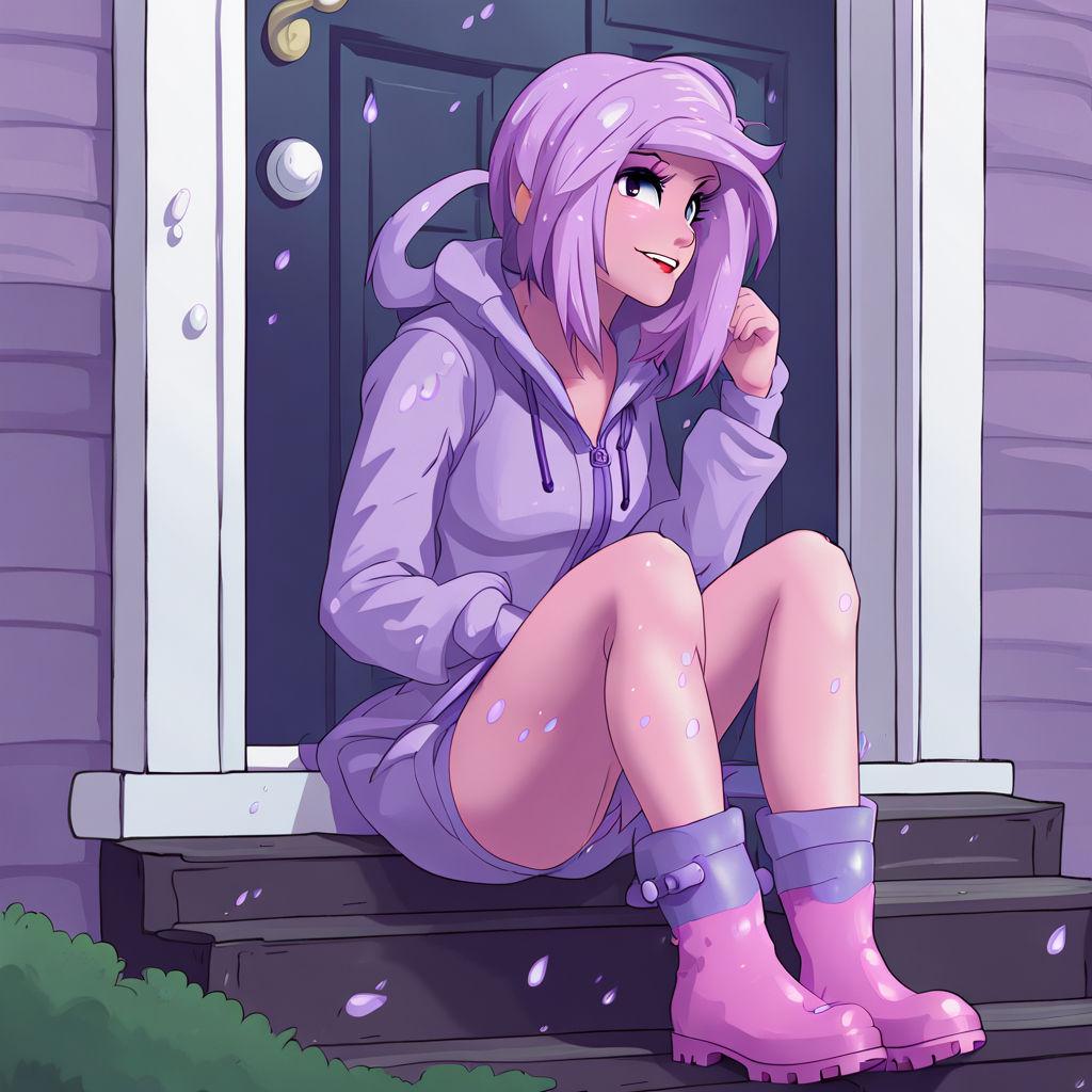 Rarity wearing a rain-suit V2