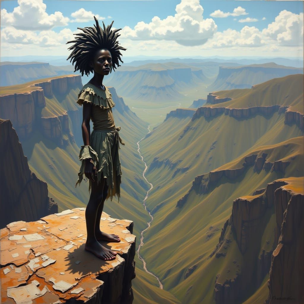 Person on a cliff
<lora:Contexture Awkward:1.0>