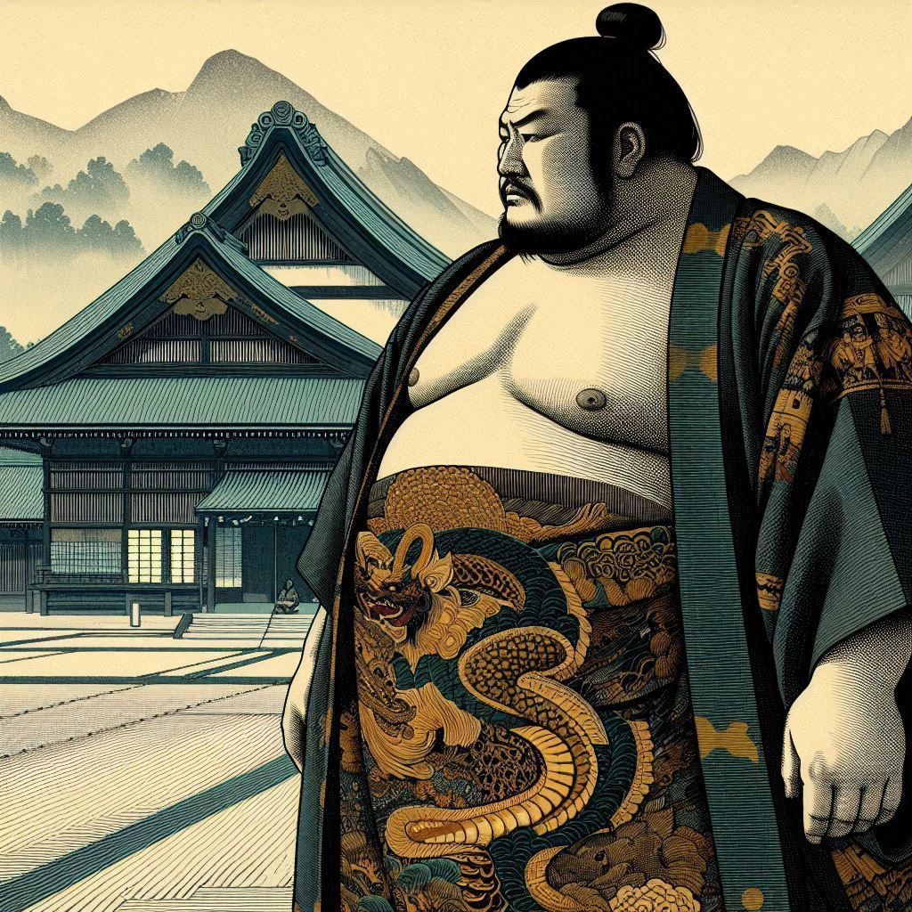 Rikishi in the dohyō