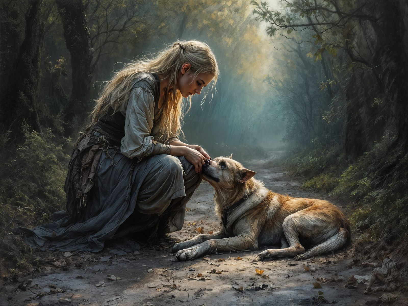 Caring for an old friend  by @Lady Anne