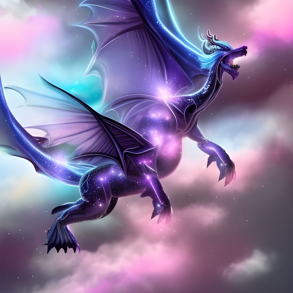 Galaxy dragon - AI Generated Artwork - NightCafe Creator