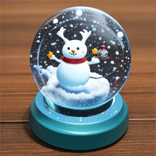 Reusable snow globe