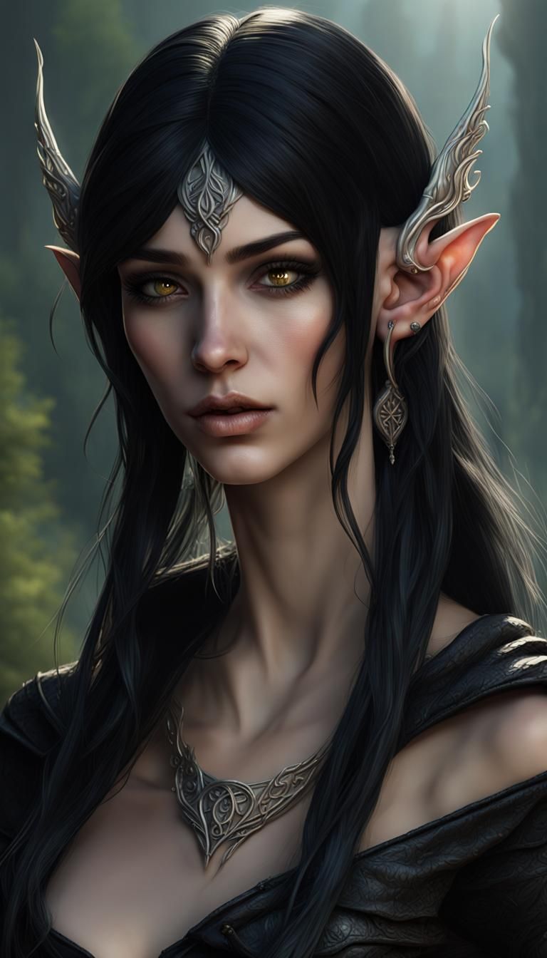 Elven dark fantasy - AI Generated Artwork - NightCafe Creator