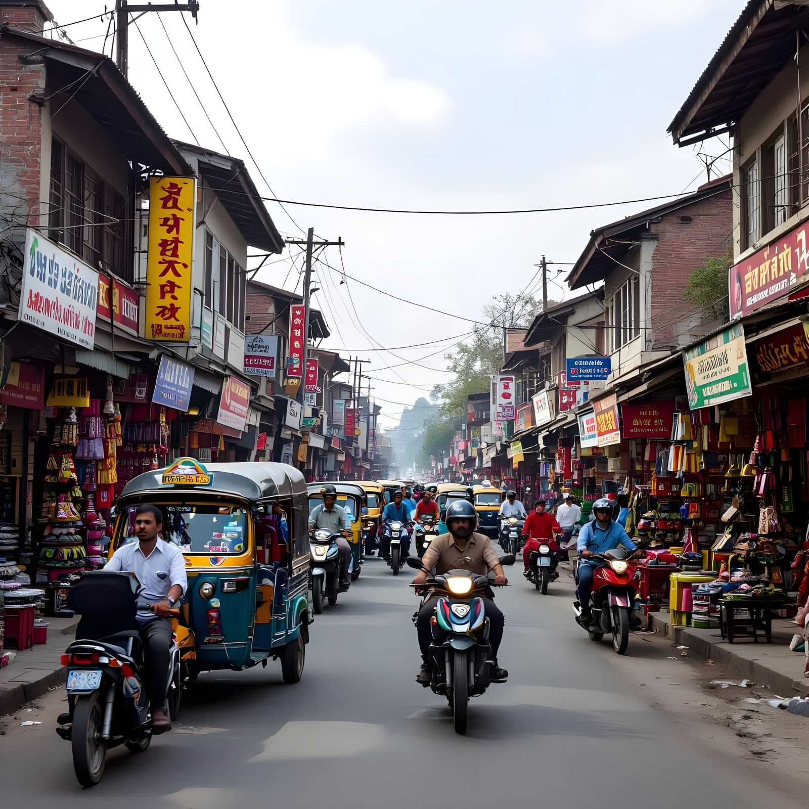 Lion Roaring in Indian Village, Ultra-Realistic Detail
