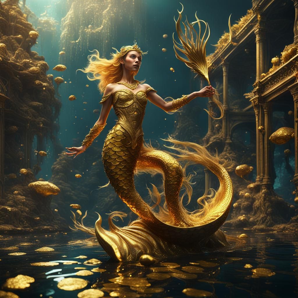 golden mermaid