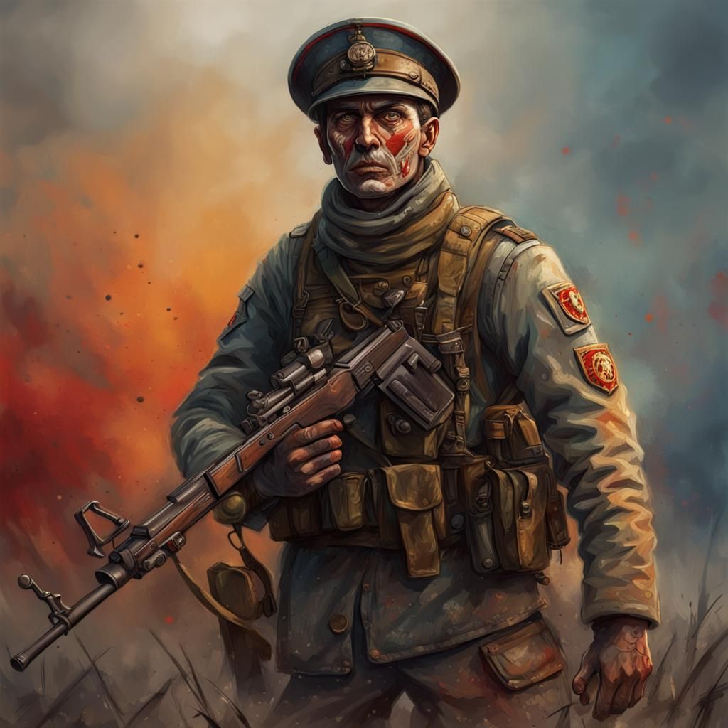 Bulgarian undead soldier WWI - AI Generated Artwork - NightCafe Creator