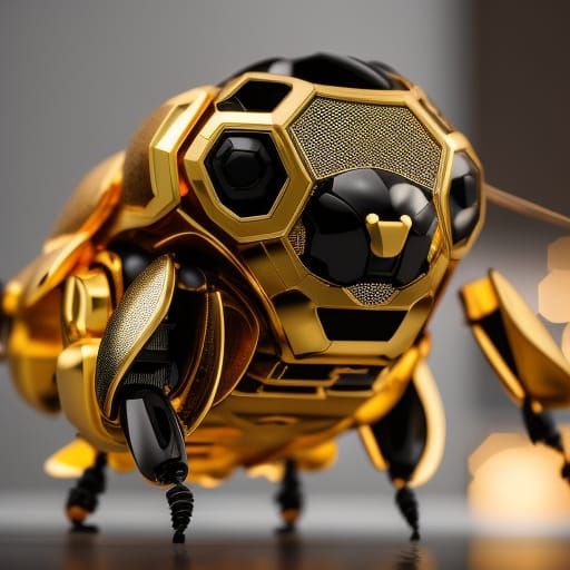 Mecha bee - AI Generated Artwork - NightCafe Creator