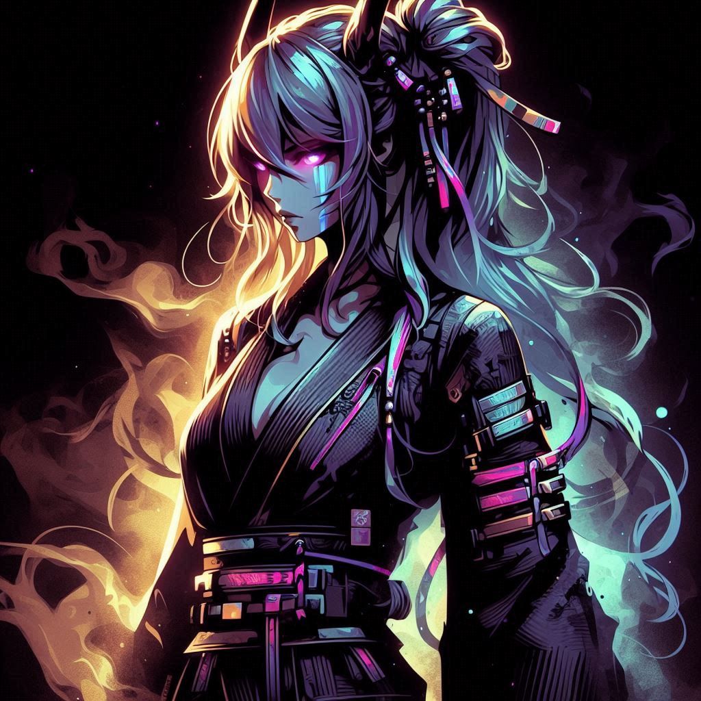 A beautiful woman with kimono style clothing 3