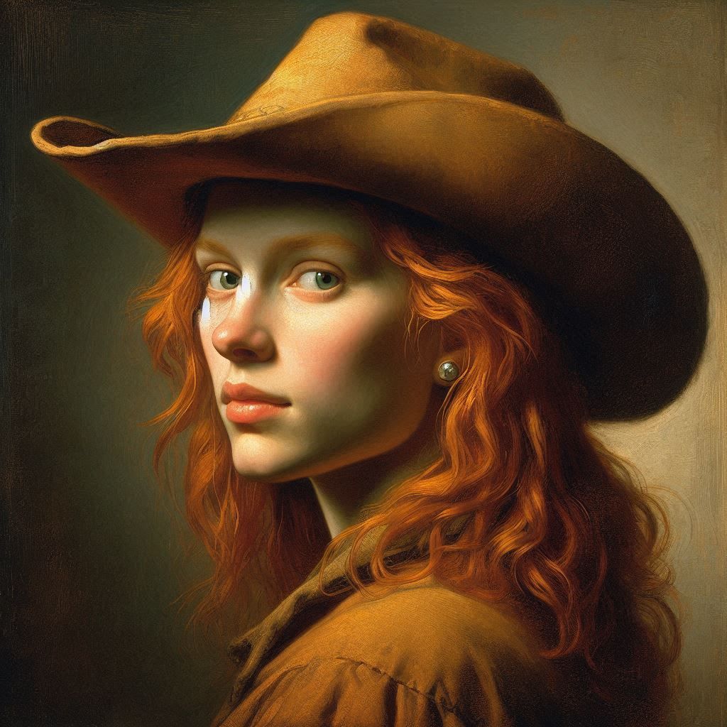 Fire Hair Classical Portrait