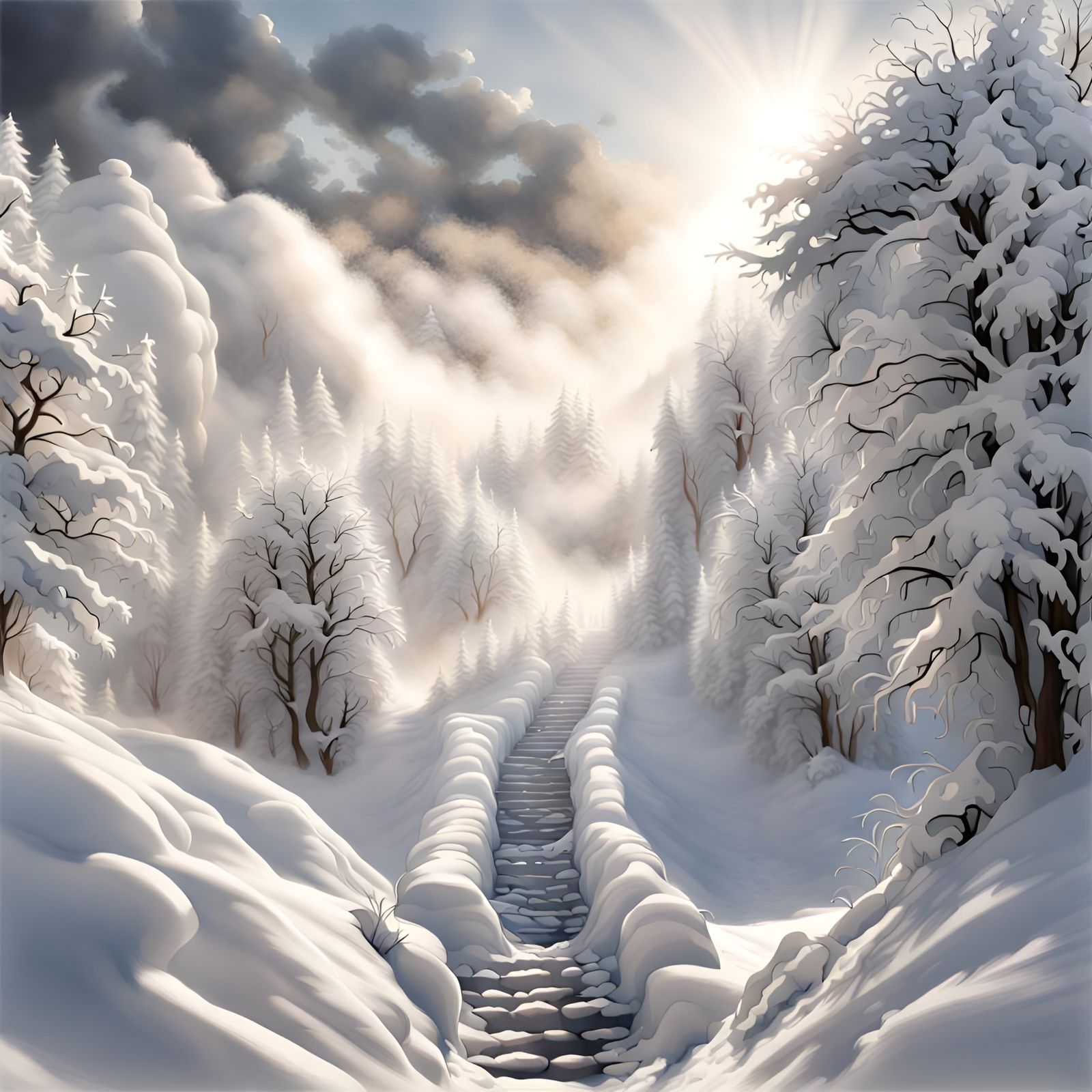 Path to heaven 03  by @Artificial Intelligence Artist