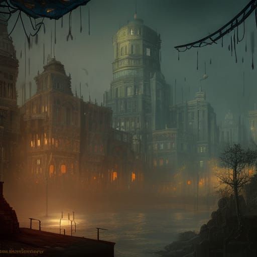 creepy city - AI Generated Artwork - NightCafe Creator